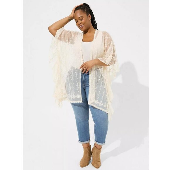 Torrid Lace Ruana Wrap - Picture 3 of 11